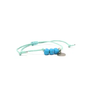 Dolphin Blue Waxed Pipeline Bracelet