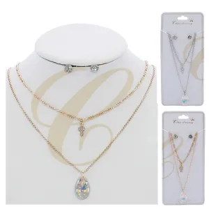 Layered Necklaces Set 0659GS (12 units)