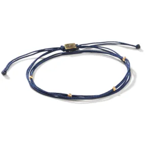 Navy Blue Orb Cord Bracelet